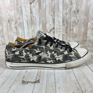 Converse One Star Mens 13 Low Top Sneakers Green Duck Camo Canvas 144131FT